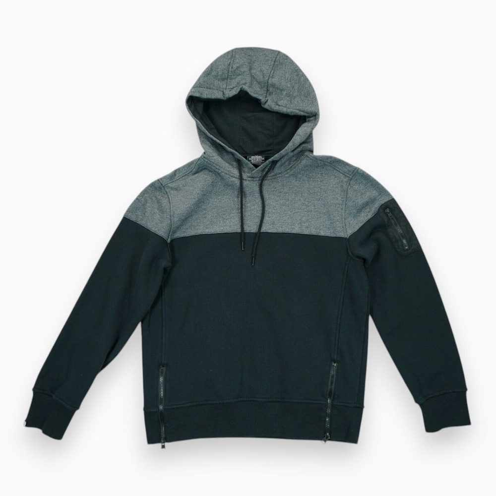 Foot Locker Hoodie Sweatshirt Men's Colorblock Fleece Medium Drawstring Pullover